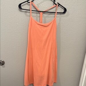 Peach Spaghetti Strap Women's Athletic Dress